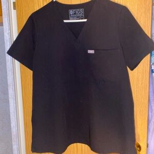 Figs Black Size Medium Scrub Top
